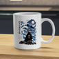 Inspirational Japanese Wanderer Mug "NOT ALL Who Wander Are Lost" Great Wave & Full Moon 325ml Ceramic Coffee Mug – Aesthetic Mindful Tea Cup With Japanese Kanji Graphic Gift | Available in Multicolours | Fast Dispatch by UK Seller (M3051)