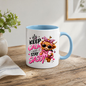 Highland Cow Mug "Keep Calm And Stay Sassy" 325ml Ceramic Coffee Tea Cup – Pink Leopard Bow, Hoodie, Coffee & Slogan Novelty Gift for Bestie, Women, Birthday – Fast Dispatch by UK Seller (M3503)
