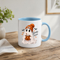 Halloween Mug "Ghost Spooky Season" Ghost Spooky Season 325ml Ceramic Coffee Mug – Cute Halloween Autumn Tea Cup with Sheet Ghost, "BOO" Orange Beanie Pumpkin Spice Coffee Mug Graphic Gift | Available in Multicolours | Fast Dispatch by UK Seller (M3222)