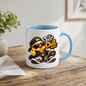 Skateboard Mug "Just Chill Cool Duck" Just Chill 325ml Ceramic Coffee Mug – Cool Skater Duck in Black Hoodie, Cap, Sunglasses & Gold Crown Chain With Skateboard Fun Gift For Skaters Friends | Available in Multicolours | Fast Dispatch by UK Seller (M3252)