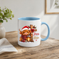 Christmas Mug "Jesus Is My Hope Highland Cow" Jesus Is My Hope Highland Cow 325ml Ceramic Coffee Mug – Festive Highland Coo Mug with Santa Hat Wooden Cross Lantern Christian Holiday Gift | Available in Multicolours | Fast Dispatch by UK Seller (M3305)