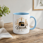 Personalised Umrah Mubarak Mug 325ml Ceramic Coffee Tea Cup – Custom Name, Golden Kaaba & Masjid Al-Haram Architecture Religious Pilgrimage Gift for Family, Friends, Hajj, Umrah Celebration – Fast Dispatch by UK Seller (M3484)