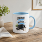 Tech Mug "Debug Today For A Better Tomorrow" Debug Today For A Better Tomorrow 325ml Ceramic Coffee Mug – Developer Desk Mug with Laptop Code, Smartphone & Plan Code Test Repeat Notepad | IT Gift | Fast Dispatch by UK Seller (M3331)