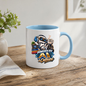 Tech Mug "Powered By AI & Caffeine" Powered By AI & Caffeine 325ml Ceramic Coffee Mug – Funny Robot Programmer Mug with Prompt Coffee Repeat & Tech Books | Gift for Techies | Fast Dispatch by UK Seller (M3323)