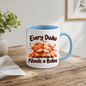 Cute Highland Cow Mug "Every Dudu Needs A Bubu" Every Dudu Needs A Bubu 325ml Ceramic Coffee Mug – Adorable Cuddling Couple Highland Cows with Pink Bow & Floating Hearts | Romantic Couple Gift | Fast Dispatch by UK Seller (M3455)