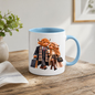 Fashion Mug "Stylish Highland Cow Couple Shopping" Stylish Highland Cow Couple 325ml Ceramic Coffee Mug – Chic Autumn Fashion Tea Cup with Winter Overcoats Designer Handbag Graphic Gift | Available in Multicolours | Fast Dispatch by UK Seller (M3188)