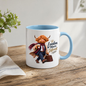 London Mug "London Moves Different Gentlemen Highland Cow" 325ml Ceramic Coffee Mug – Dapper Gentleman Highland Cow Commuter With Coffee Leather Briefcase Trench Coat Office Gift | Available in Multicolours | Fast Dispatch by UK Seller (M3283)