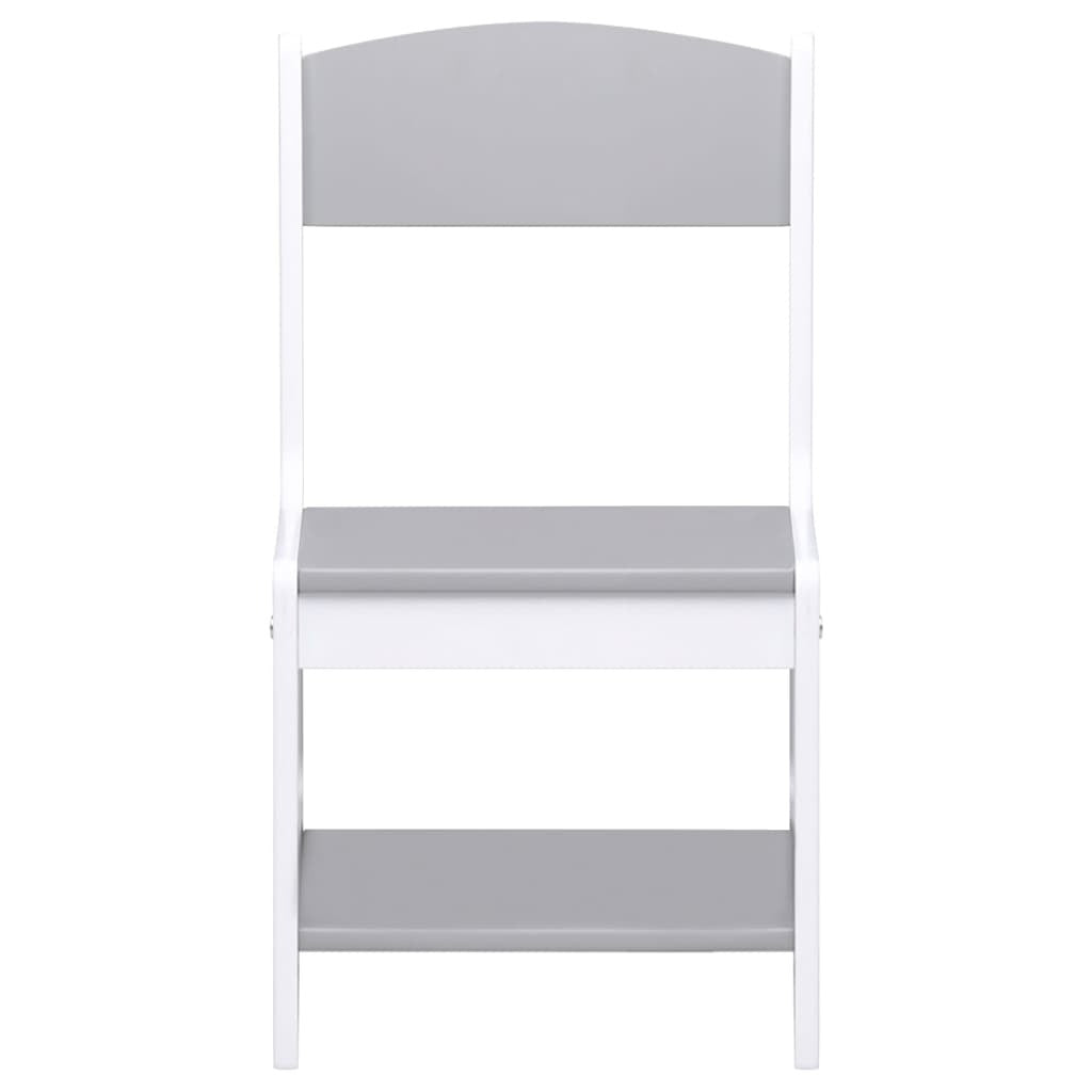 Children's Table with 2 Chairs White MDF