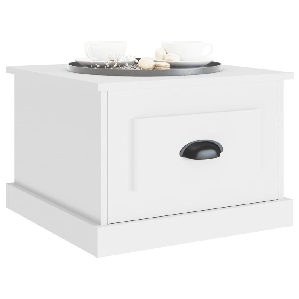 Coffee Table White 50x50x35 cm Engineered Wood