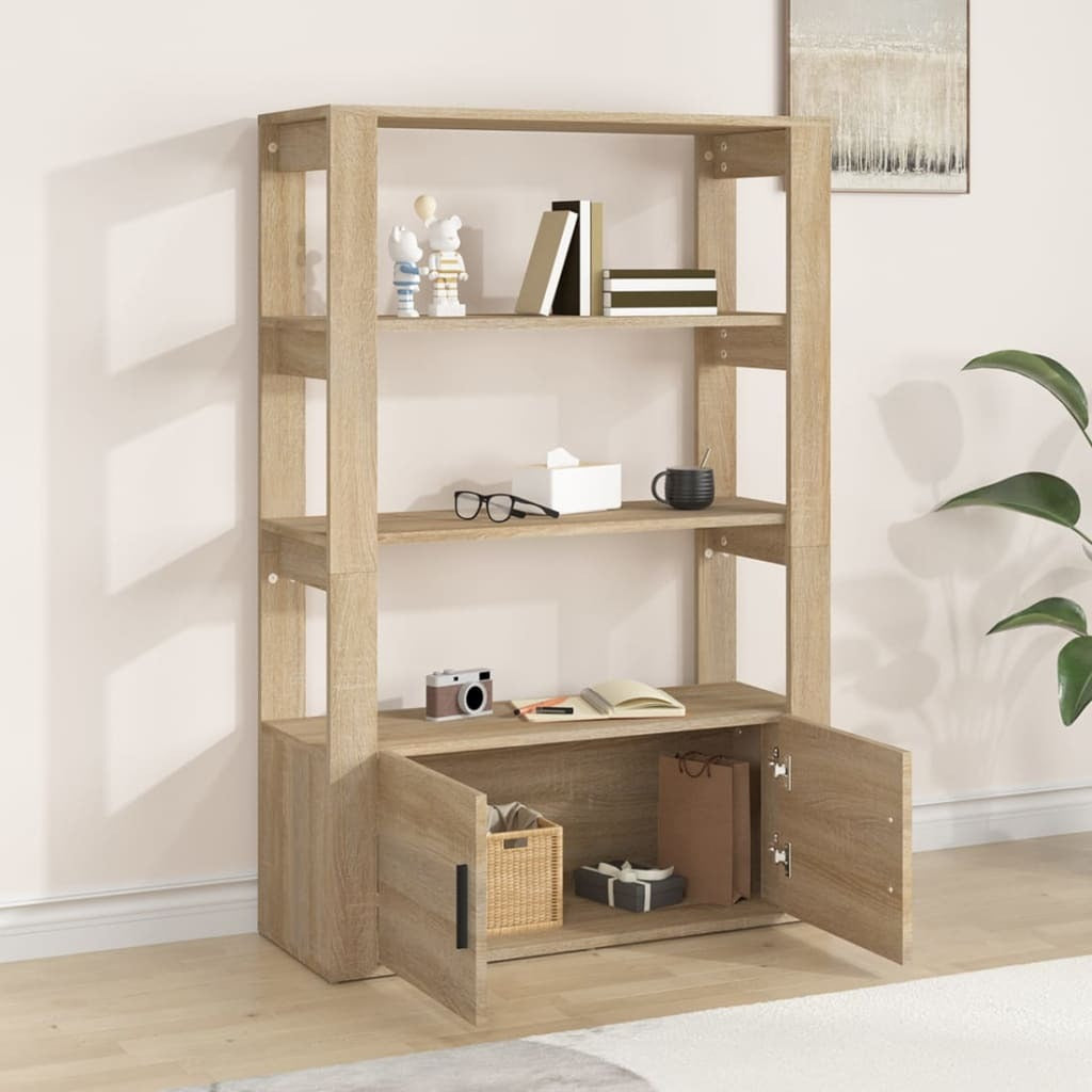 Sideboard Sonoma Oak 80x30x119.5 cm Engineered Wood