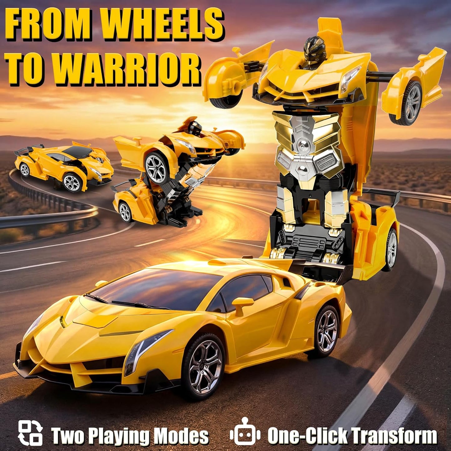 Remote Control Car, RC Car Transforming Robot for Kids