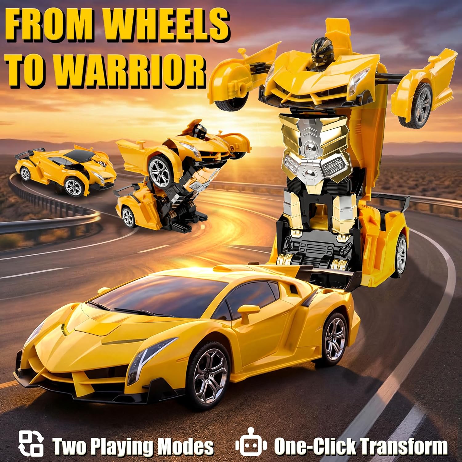 Remote Control Car, RC Car Transforming Robot for Kids