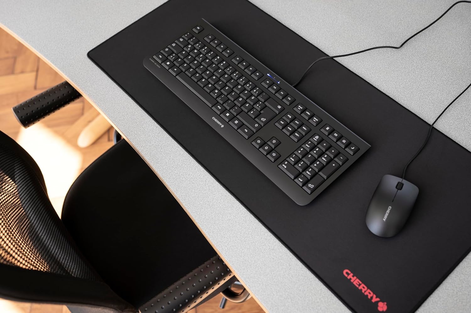 Premium Fabric Mouse Pad in XXL (800 x 350 x 5 mm), Smooth Surface for Precision, Stitched Edges, Non-Slip, Rollable, Black