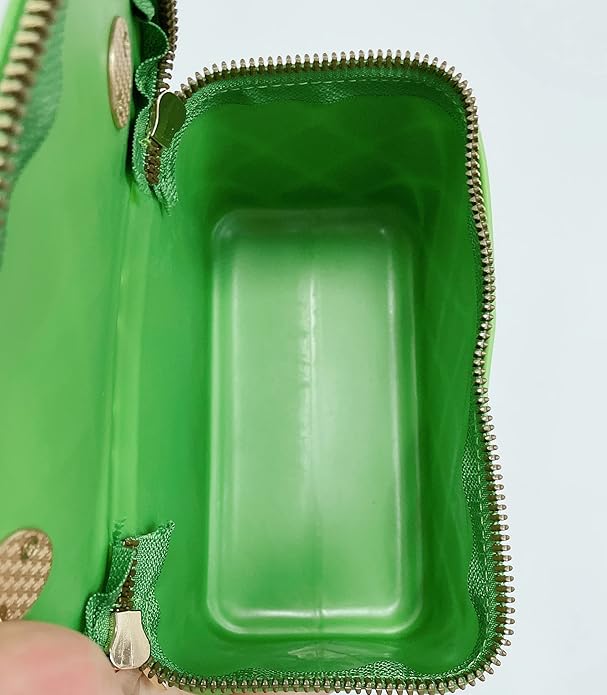 Green Women's MINI Quilted Clutch Bag Patent Chain Strap Purse Pouch Wedding Handbag