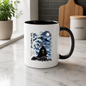 Inspirational Japanese Wanderer Mug "NOT ALL Who Wander Are Lost" Great Wave & Full Moon 325ml Ceramic Coffee Mug – Aesthetic Mindful Tea Cup With Japanese Kanji Graphic Gift | Available in Multicolours | Fast Dispatch by UK Seller (M3051)