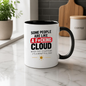 Sarcastic Mug "SOME PEOPLE Are Like A F*Cking Cloud When They Disappear It's A Beautiful Day" Funny Typography 325ml Ceramic Coffee Mug – Blunt Work Humor Tea Cup With Sun Graphic Gift | Available in Multicolours | Fast Dispatch by UK Seller (M3067)