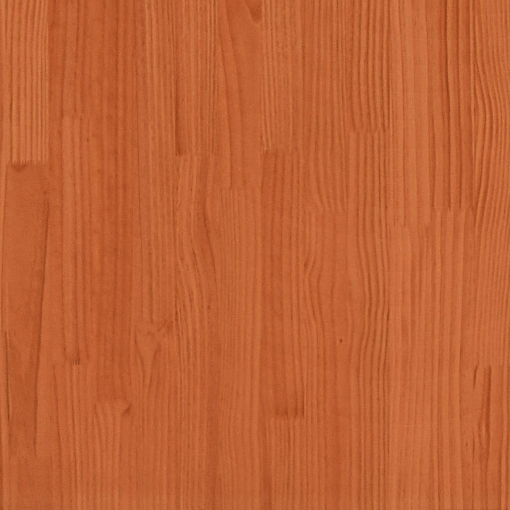 Table Top Round Wax Brown 50x2.5 cm Solid Wood Pine