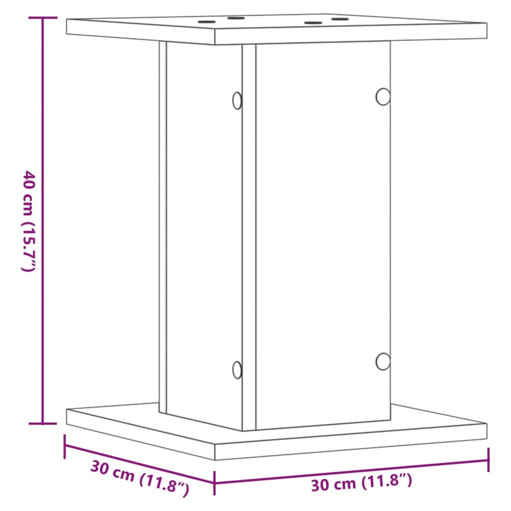 Speaker Stands 2 pcs Artisian Oak 30x30x40 cm Engineered Wood