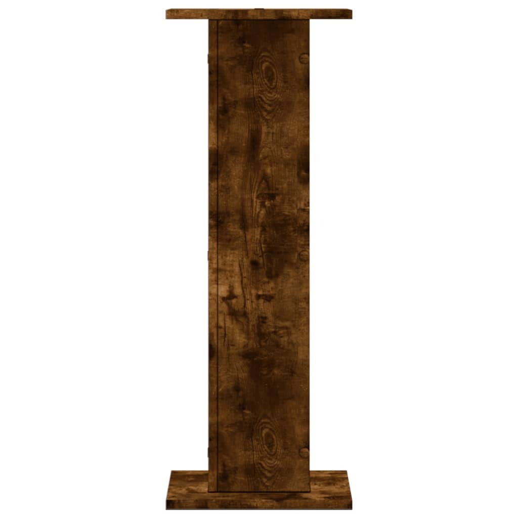 Speaker Stands 2 pcs Smoked Oak 30x30x80 cm Engineered Wood