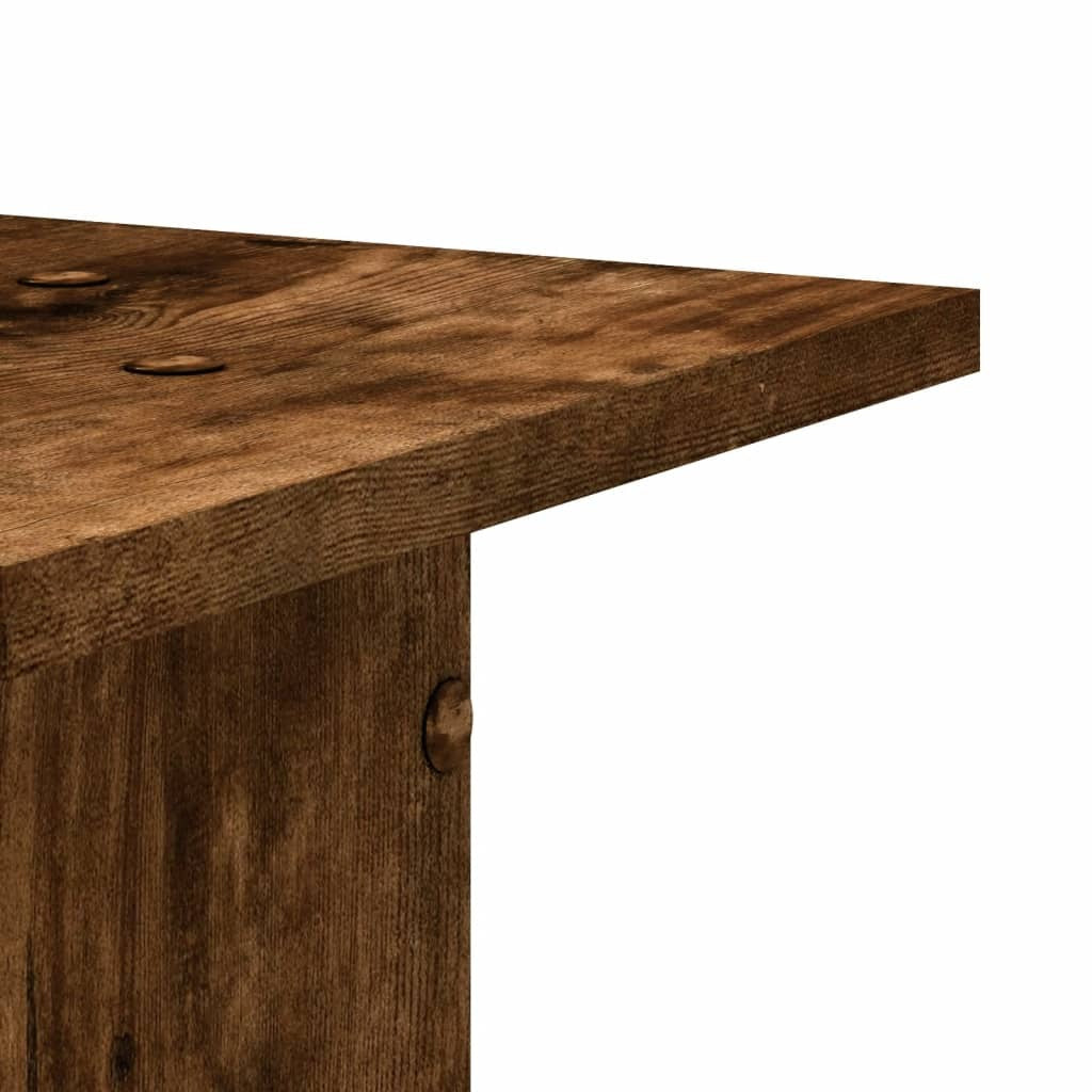 Speaker Stands 2 pcs Smoked Oak 30x30x80 cm Engineered Wood