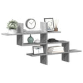 Wall Shelf Grey Sonoma 124.5x18x60.5 cm Engineered Wood