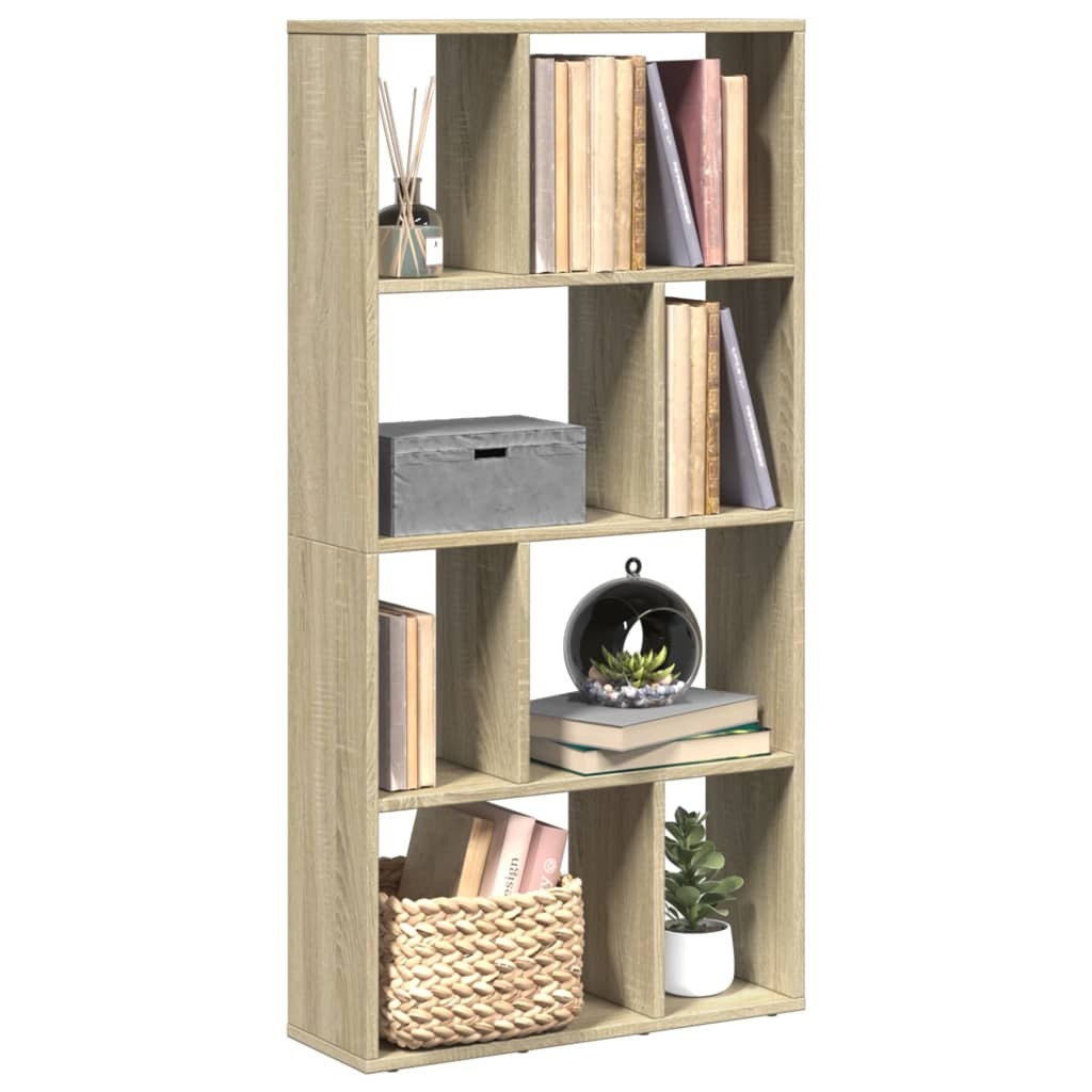 Bookcase Sonoma Oak 60x20x120.5 cm Engineered Wood
