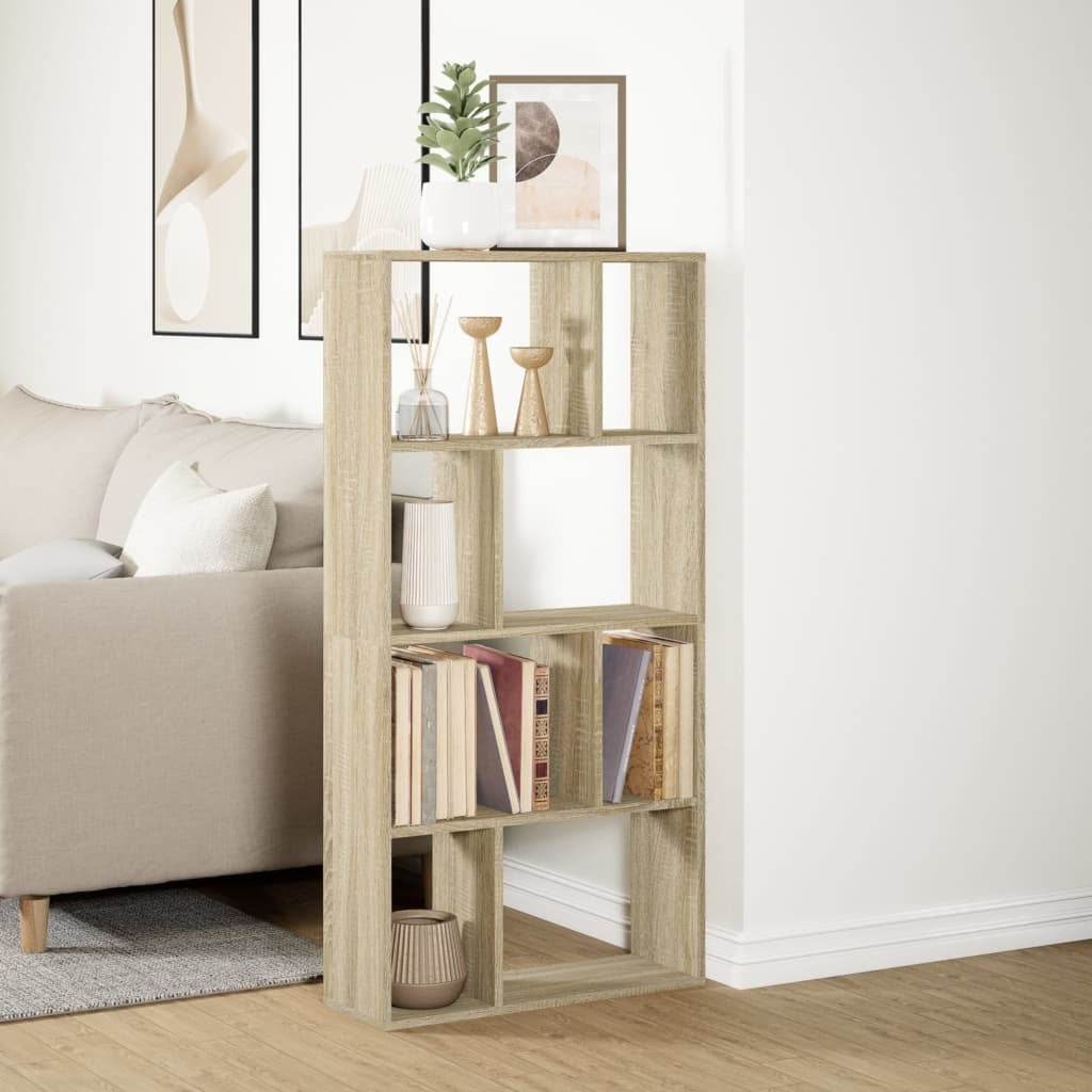 Bookcase Sonoma Oak 60x20x120.5 cm Engineered Wood