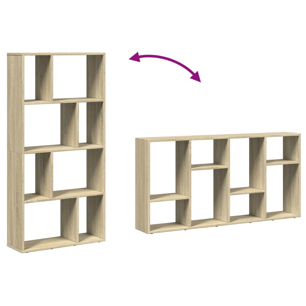 Bookcase Sonoma Oak 60x20x120.5 cm Engineered Wood