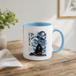 Inspirational Japanese Wanderer Mug "NOT ALL Who Wander Are Lost" Great Wave & Full Moon 325ml Ceramic Coffee Mug – Aesthetic Mindful Tea Cup With Japanese Kanji Graphic Gift | Available in Multicolours | Fast Dispatch by UK Seller (M3051)