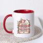 Cozy Reading Mug "Good Books Warm Drinks Cozy Blankets" Cute Cat & Book Stack 325ml Ceramic Coffee Mug – Bookworm and Cat Lover Tea Cup with Floral Frame Graphic Gift | Available in Multicolours | Fast Dispatch by UK Seller (M3031)