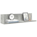 Wall Shelves 2 pcs Concrete Grey 75x16.5x16.5 cm Engineered Wood