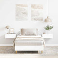 Bed Frame No Mattress White 90x200 cm Engineered Wood