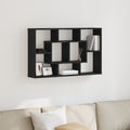 Wall Shelf Black Oak 85 x 16 x 52.5 cm Engineered Wood