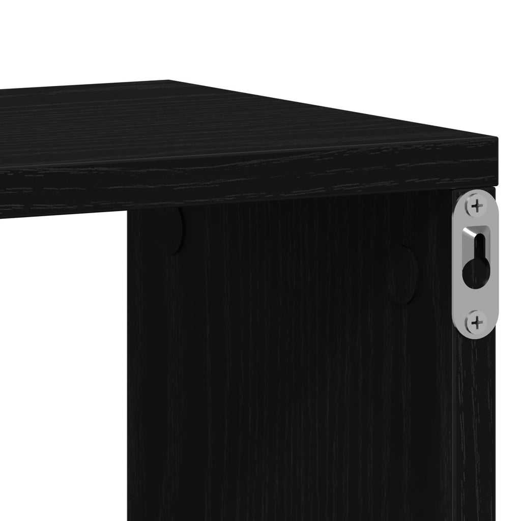 Wall Shelf Black Oak 85 x 16 x 52.5 cm Engineered Wood