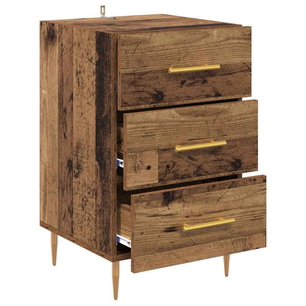Bedside Cabinet Old Wood 40 x 40 x 66 cm Engineered Wood