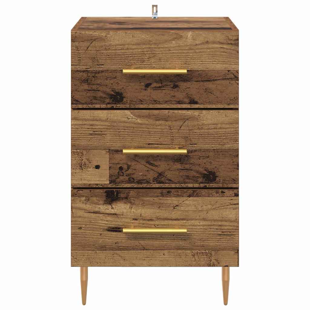 Bedside Cabinet Old Wood 40 x 40 x 66 cm Engineered Wood