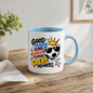 Football Mug "GOOD PLAYERS SCORE GREAT PLAYERS CREATE MEMORY" Cool Football 325ml Ceramic Coffee Mug – Sporty Football Tea Cup with Crown, Sunglasses & "Football Hits Different" Graphic Gift | Available in Multicolours | Fast Dispatch by UK Seller (M3092)