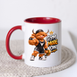 Gym Mug "Gym Mode ON Muscular Highland Cow" Gym Mode ON 325ml Ceramic Coffee Mug – Muscular Winking Highland Cow in Tank Top & Cap Flexing Bicep Holding Gold Dumbbell Shaker Gym Fitness Gift | Available in Multicolours | Fast Dispatch by UK Seller (M3271)