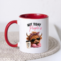 Sassy Highland Cow Mug "Not Today People, Coffee First" Graphic 325ml Ceramic Coffee Cup – Highland Cow in Sunglasses, Pink Hoodie & Leopard Bandana Novelty Tea Cup | Sarcastic Gift for Her | Available in Multicolours | Fast Dispatch by UK Seller (M3134)