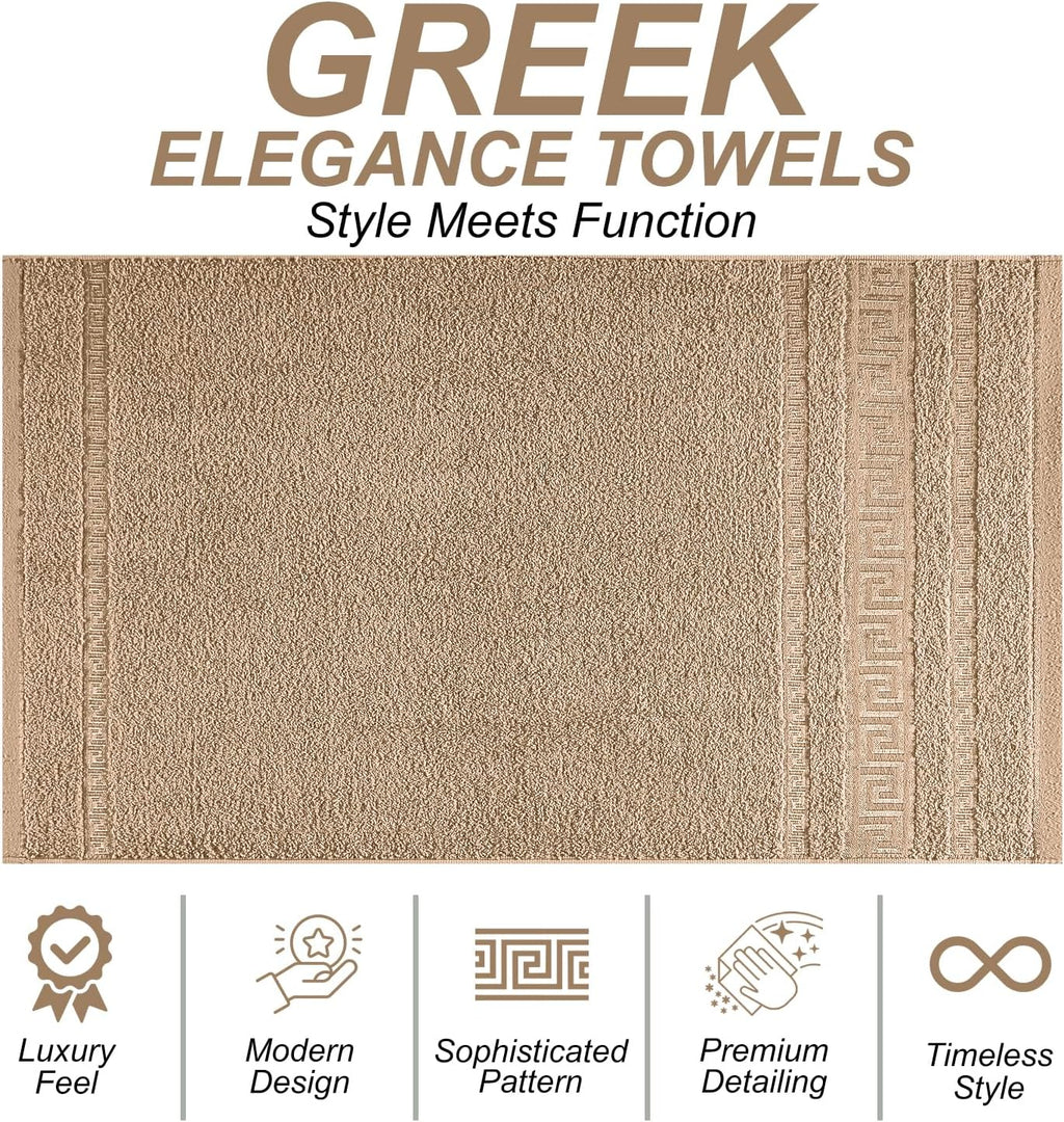 Greek Bath Sheet - Pack Of 3 100% Egyptian Cotton Towels Bath Sheets - Extra Large Soft Highly Absorbent Quick Dry Towel (90x150 cm) - 550 GSM Towels For Bathroom