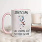 Cute "Aunticorn" Unicorn Ceramic Coffee Mug – Funny Aunt Appreciation & Family Novelty Cup (M1119)