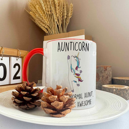 Cute "Aunticorn" Unicorn Ceramic Coffee Mug – Funny Aunt Appreciation & Family Novelty Cup (M1119)