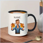 Personalized "Beer Lover Guy" Cartoon Beer Ceramic Coffee Mug – Custom Name Drinking & Pub Novelty Cup (M1105)