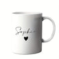 Personalized "Name with Heart" Ceramic Coffee Mug – Custom Name Elegant Typography Novelty Cup (M1123)