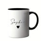 Personalized "Name with Heart" Ceramic Coffee Mug – Custom Name Elegant Typography Novelty Cup (M1123)