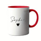 Personalized "Name with Heart" Ceramic Coffee Mug – Custom Name Elegant Typography Novelty Cup (M1123)