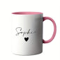 Personalized "Name with Heart" Ceramic Coffee Mug – Custom Name Elegant Typography Novelty Cup (M1123)