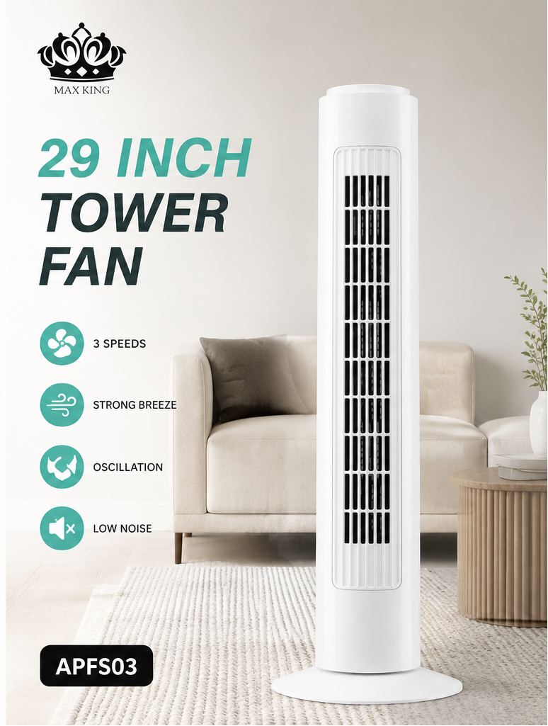 29 inch Tower Fan – Sleek Cooling for Modern Homes