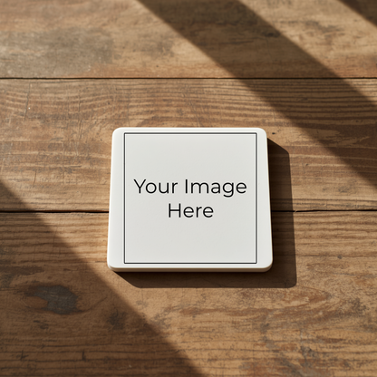 Personalised Premium Set of 2 Coasters. Customised with Any Text, Image or Logo (C1001)