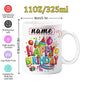 Personalized "Colorful Birthday Celebration" Ceramic Coffee Mug – Custom Name Happy Birthday Party, Balloons & Festive Novelty Cup (M1159)